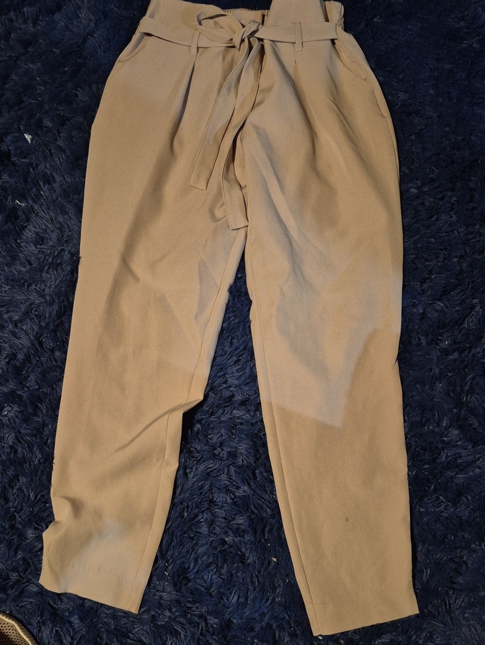 Revamped Tan Paperbag Waist Women's Chinos